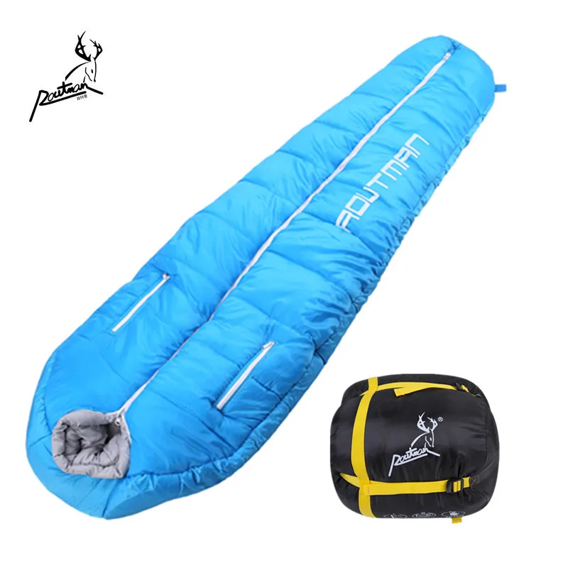 
RS-97 ROUTMAN Custom Printed Winter Outdoor Travel Waterproof Mummy Sleeping Bags for Cold Weather 
