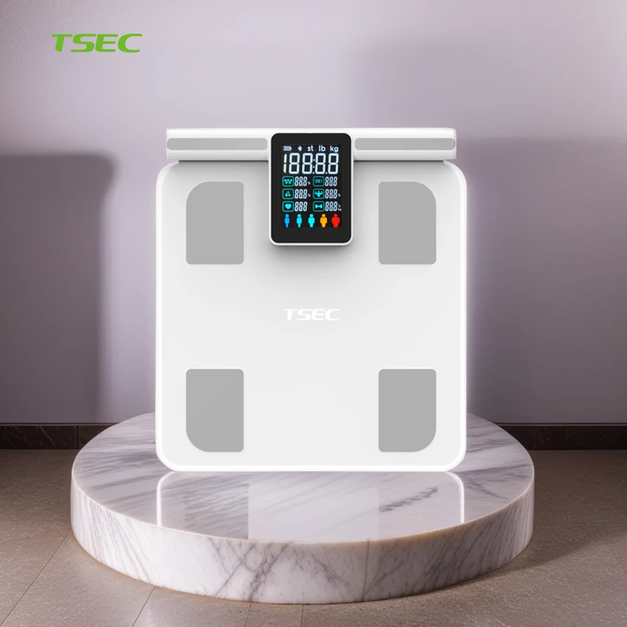 8 Electrodes Body Mass Index Smart Scale  Body Fat Bioimpedance Scale With Body Report