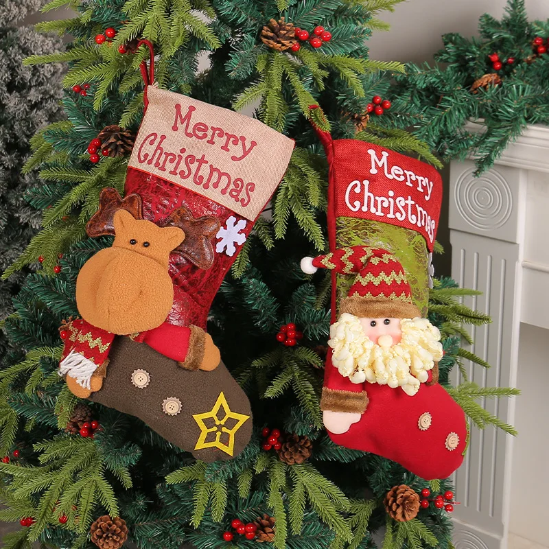 Doll Christmas socks Three-dimensional Santa socks extra thick Christmas socks 2024 new product