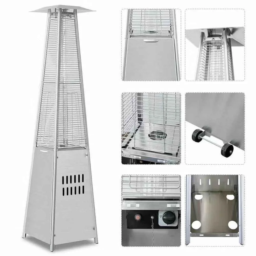 Dependable quality infrared gas tempered glass tube flame patio heater