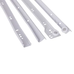 Powder Coated Soft Self Closing Undermount Drawer Slide Rail with White Nylon Wheel Drawer Slide