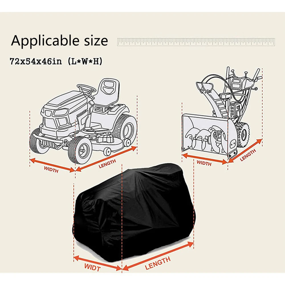 Customized Waterproof Universal Lawn Mower Cover Anti UV Tractor Lawn Mower Cover