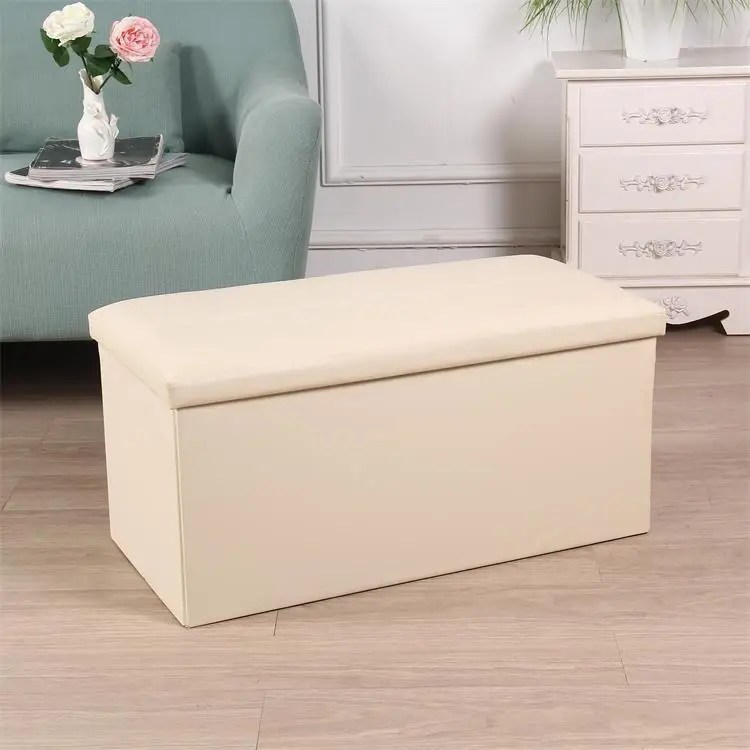 Пользовательские хранения стул box Организатор складной хранения османский большой скамейке искусственная кожа складной домашний декор