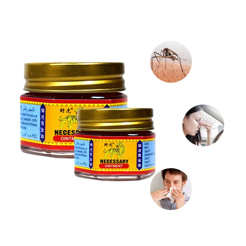 Free Shipping 100% Original Red White Tiger 19.4g Ointment Stomachache Rub Muscular