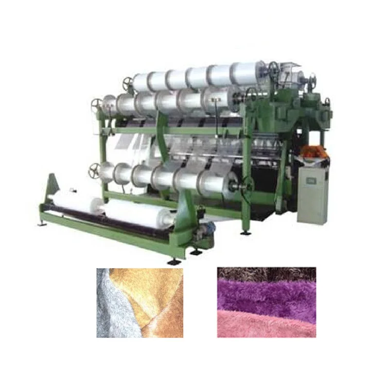 DR5 double needle bed warp knitting coral fleece warp knitting machine for weave plush apparel fabric
