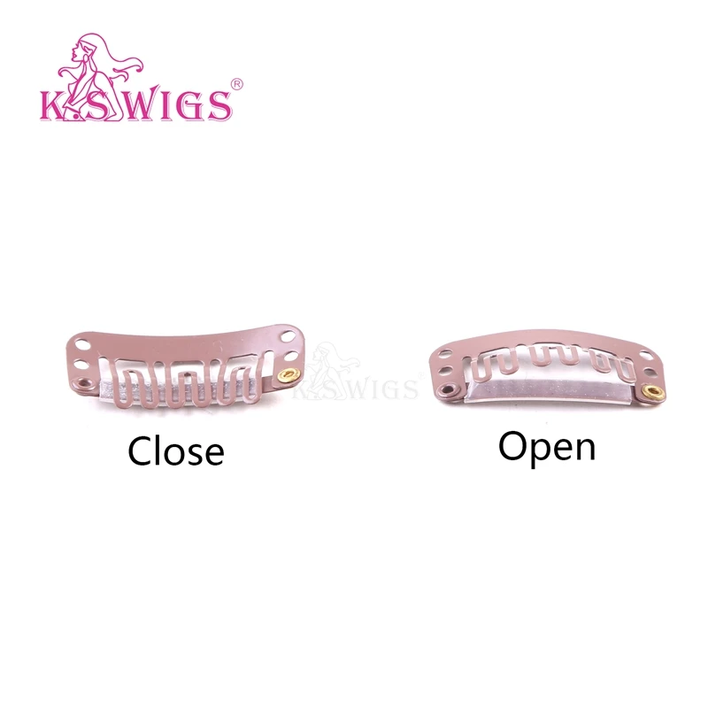 
K.S WIGS 50Pcs U Shape Metal Snap Clips for Clip in Hair Extensions DIY & Repair 3.2cm 