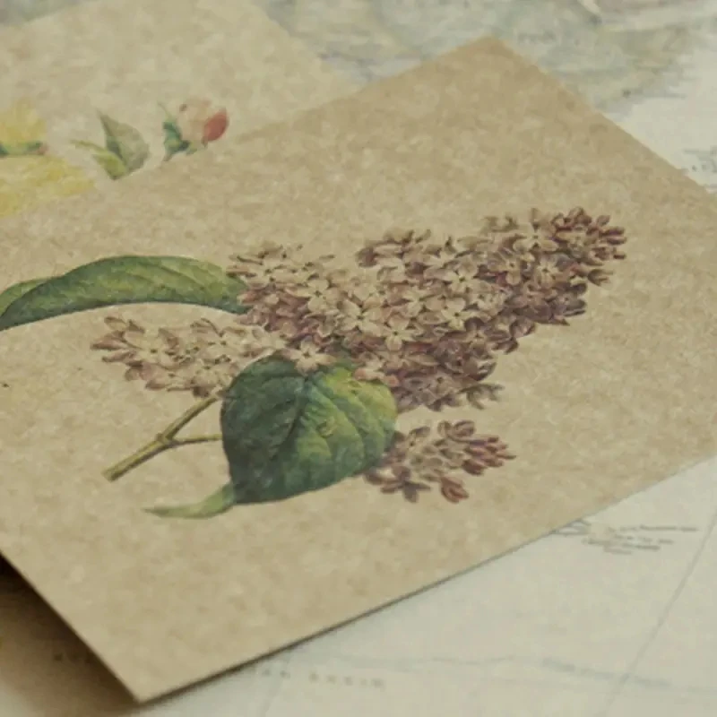 Vintage Rose Kraft Postcards - Add a Touch of Elegance to Your Greetings!