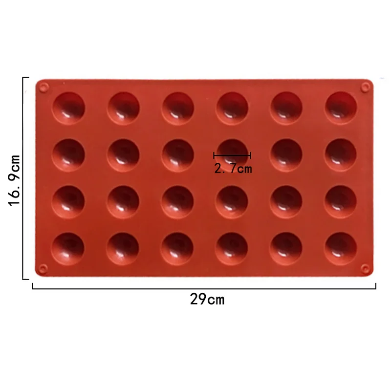 154 factory free sample 24 hole ball shape silicon resin mold, silicon chocolate moulds, silicone ice cube tray