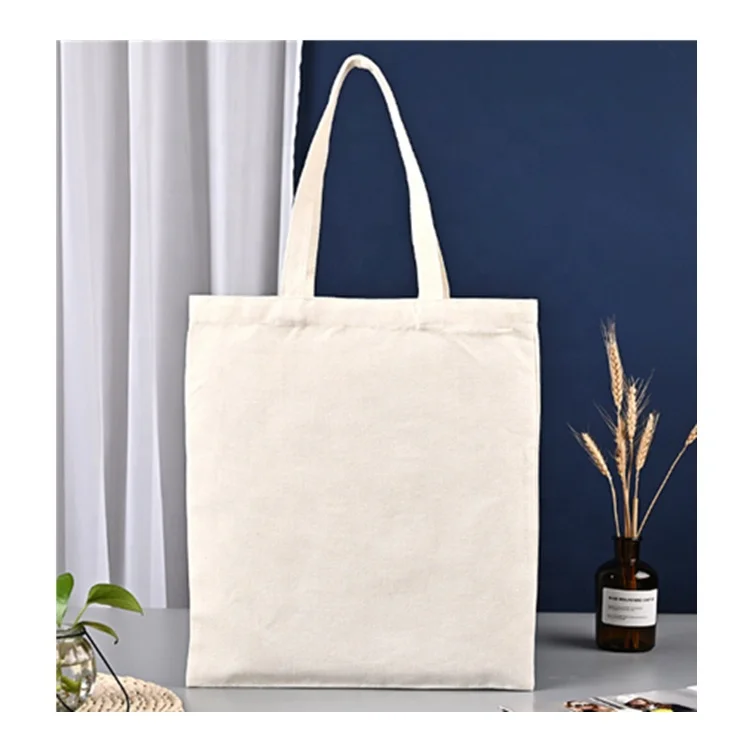 Reusable large capacity shoulder shopping bag 100% Natural cotton Canvas tote bag of great quality