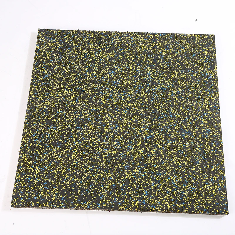 Elastic Weight Lifting Gym Rubber Flooring Tiles Gym Rubber Floor Mat With EPDM Granules