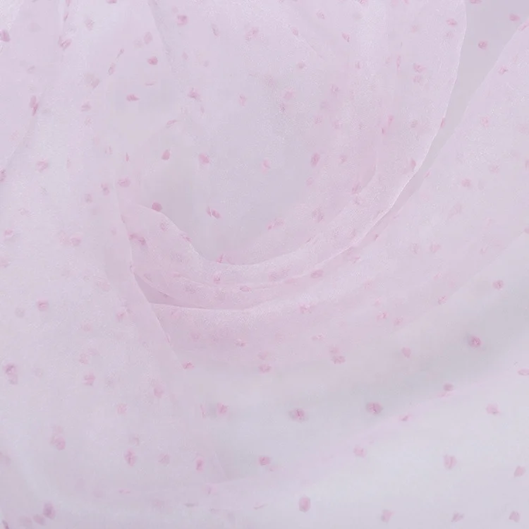 
Sheer Seersucker Dotted Polka Dot Fabric Organza Dots 
