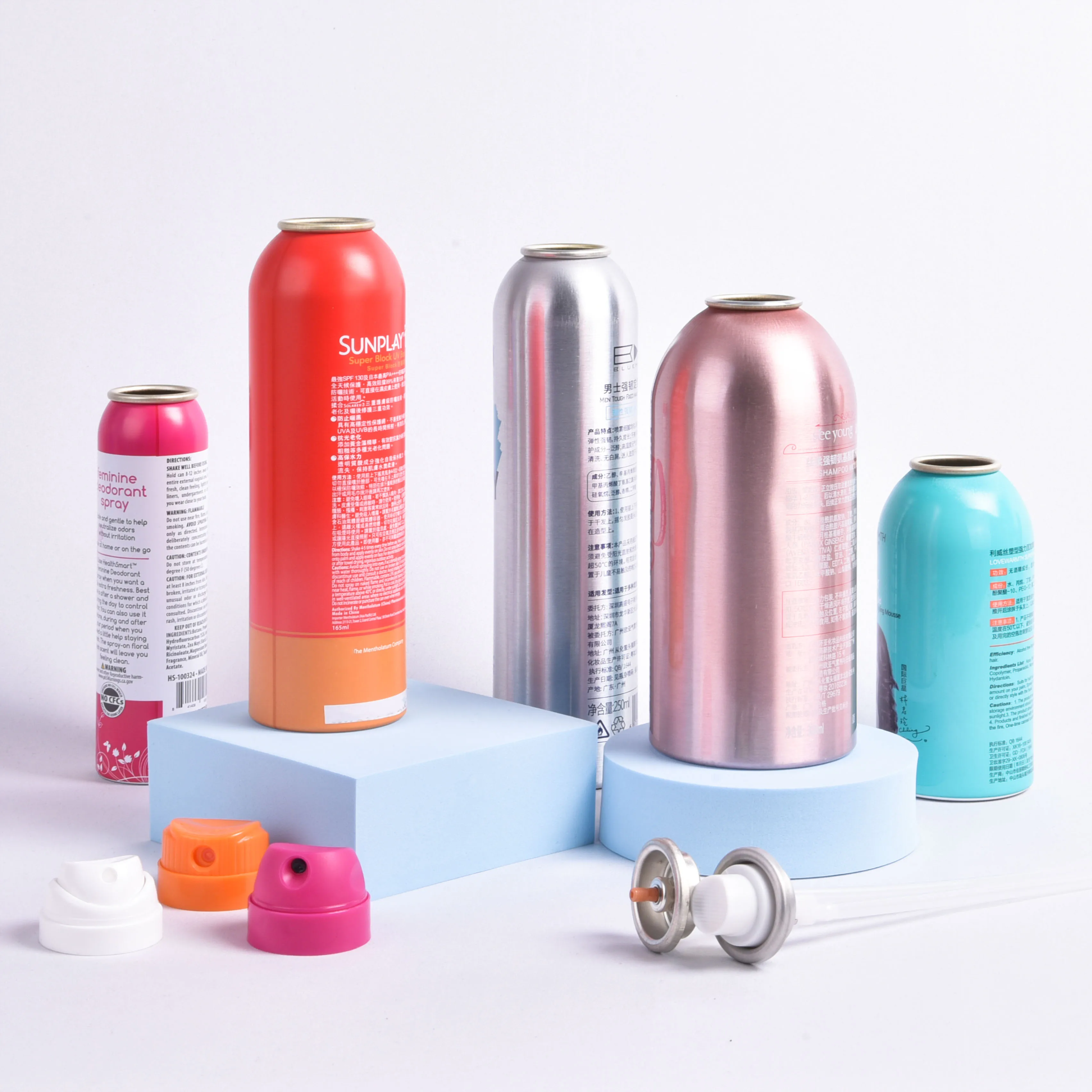 Wholesale Customized Aluminum Aerosol Can Rosin Spray With Cover 75ml 100ml 200ml 250ml Sprayer Metal Packaging Factory