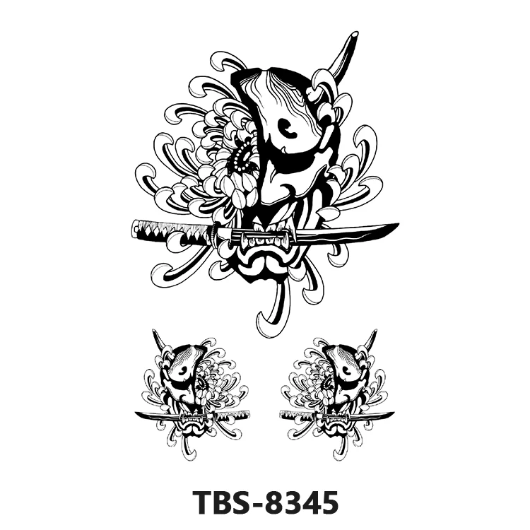 Bestseller Custom Anime Fake Tatoo Sticker Waterproof Chest Men Temporary Tattoo