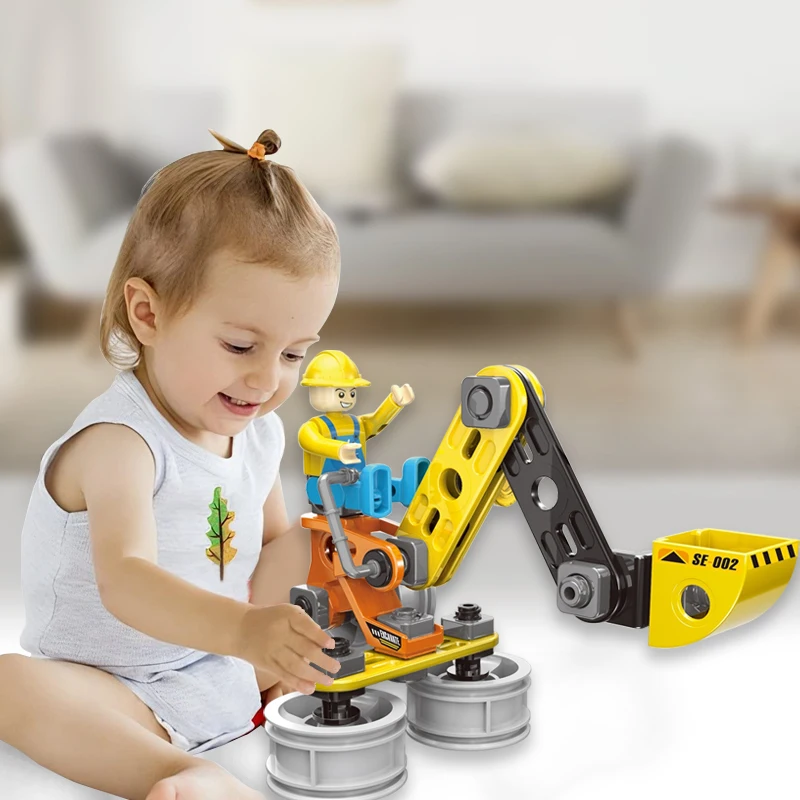 Creative Flexible DIY Game Plastic Assemble Block Model Toys Develop Science Kits Technology Learning Scientific Toy For Kid