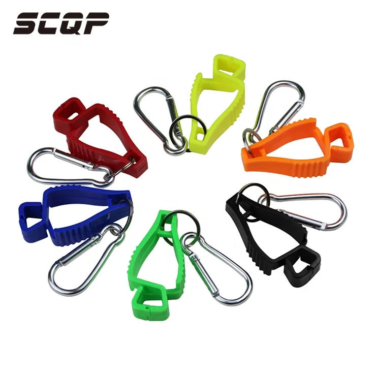 Green Yellow Metal Waist Gloves Holder Construction Welding Glove Clamp Firefighting Glove Strap
