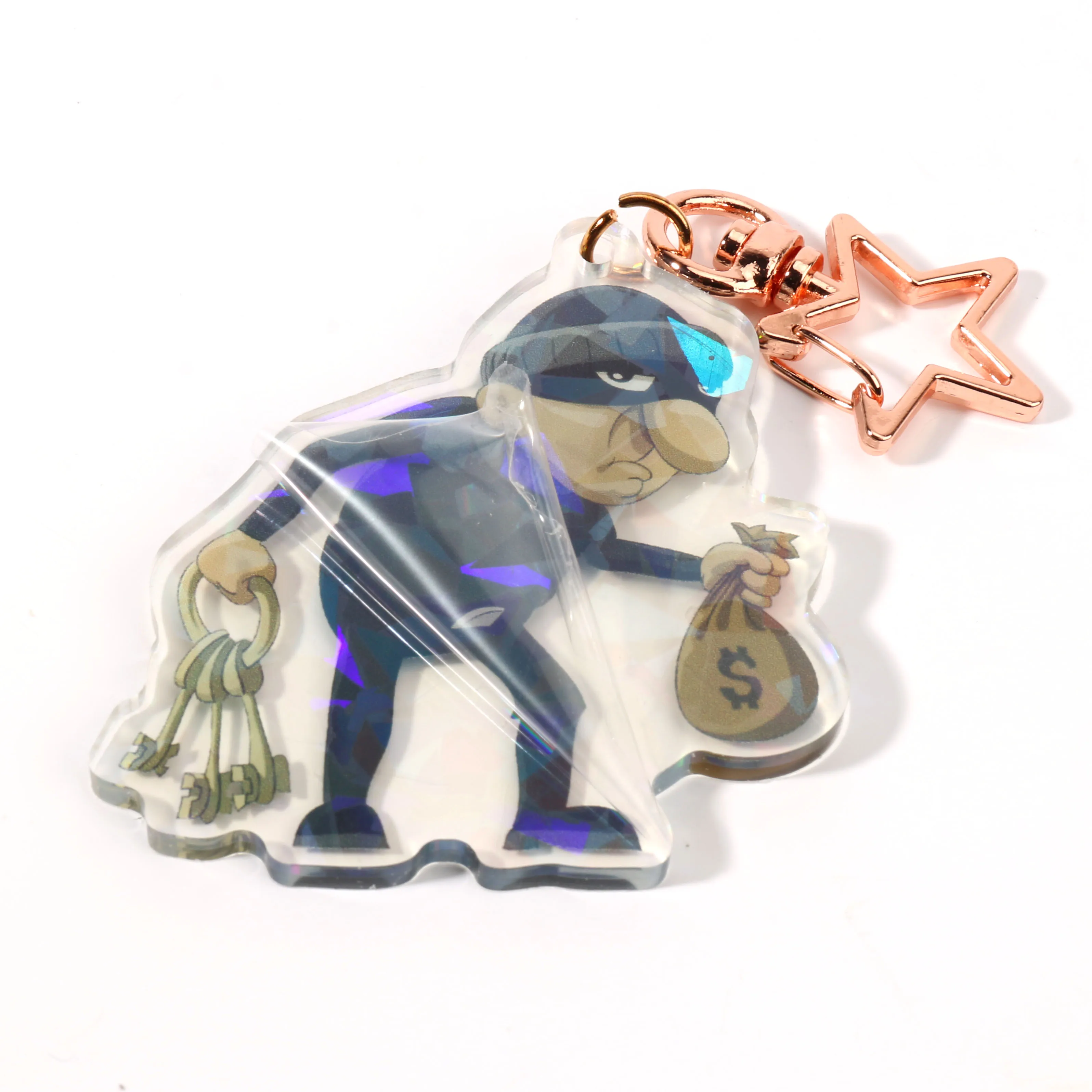 Customized Available Top Quality Lip Gloss Key Chain  Lighter Offset Printing Acrylic Keychain