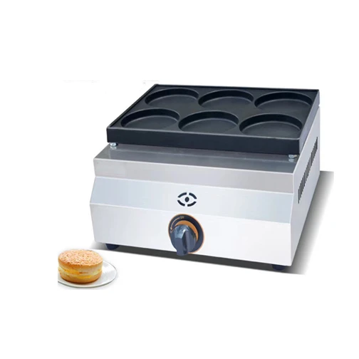 free shipping LPG Gas Type  110MM big cake 6 Holes  Hamburger pancake machine