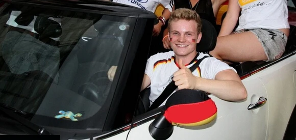 EM 2024 German car side mirror cover auto window flag sock germany