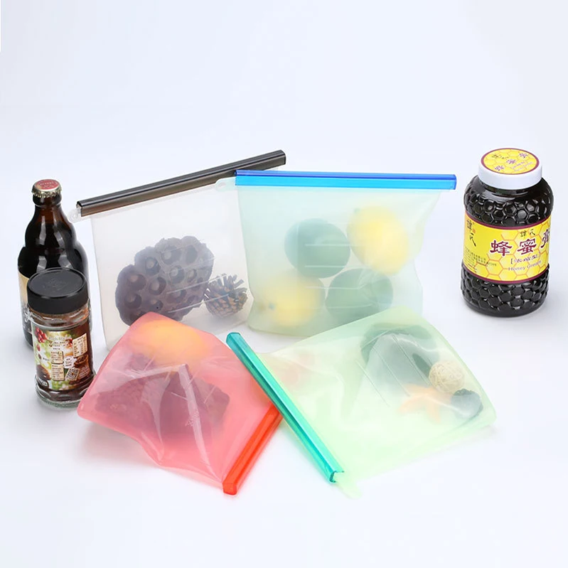 China Products manufacturer 1000ml vacuum eco friendly 4 pack reusable silicone food storage bag seller