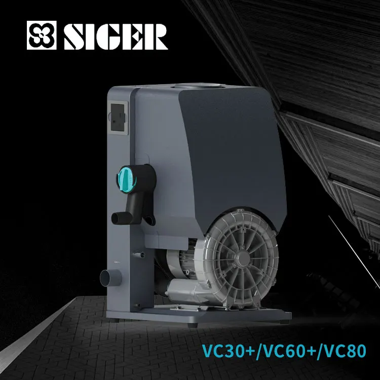 CE Approved siger medical VC80+ portable dental suction Auto start-stop system air/water separate dental cart suction compressor