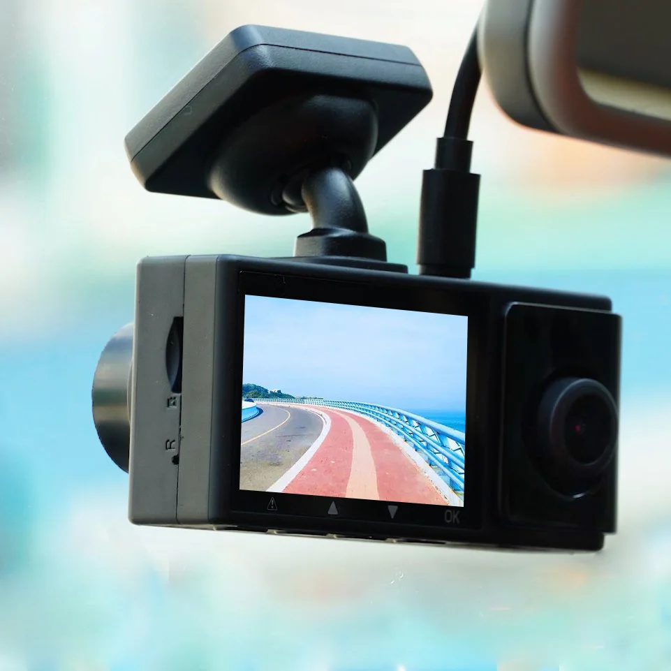 Three Cameras Full HD Car Dash DVR 2.5 Inch 3 Lens Car Camera Front Inside Rear DVR 1080P Auto Triple Lens Dash Cam