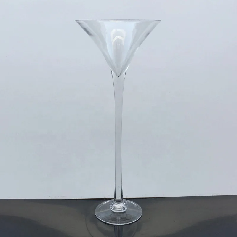 SWS082 Factory wholesale tall stemmed martini glass vase for wedding centerpiece