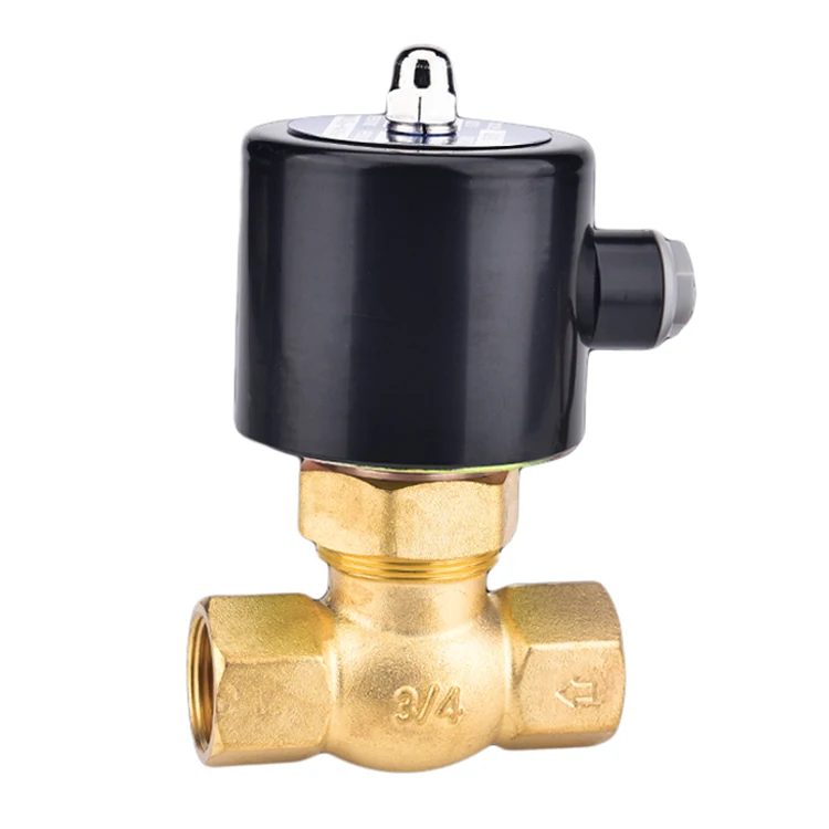 2L Series 2/2 Way Steam Direct Acting Normally Closed Brass Solenoid Valve 220v High Pressure Air Oil Water Solenoid Valve