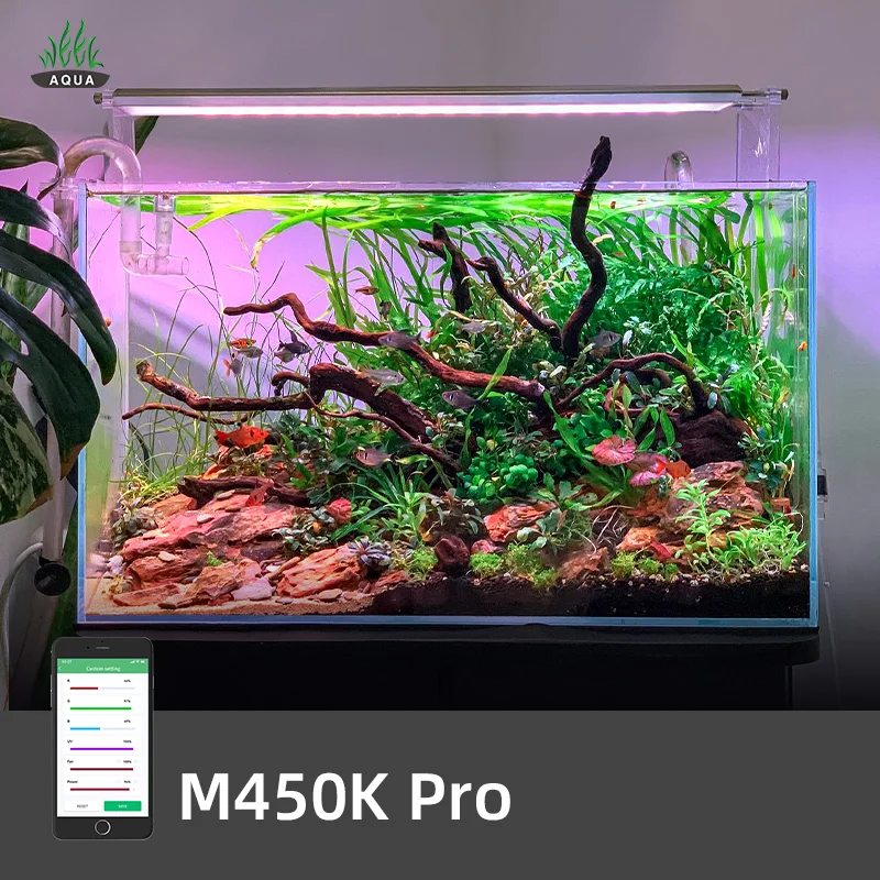 Лидер продаж недельный AQUA M1200Pro RGB Ультрафиолетовый светодиодный умный аквариумный светильник с полным спектром