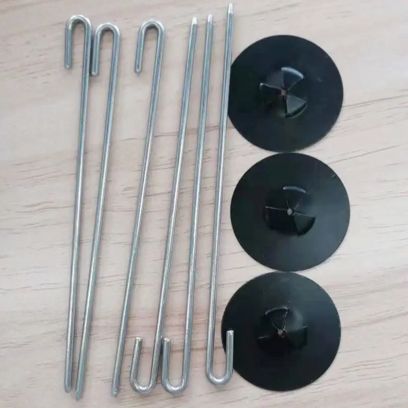 Professional Customized High Quality Thermal New Shooting Metal Wall Stainless Steel Boiler Red Hat J Hook Insulation Nails