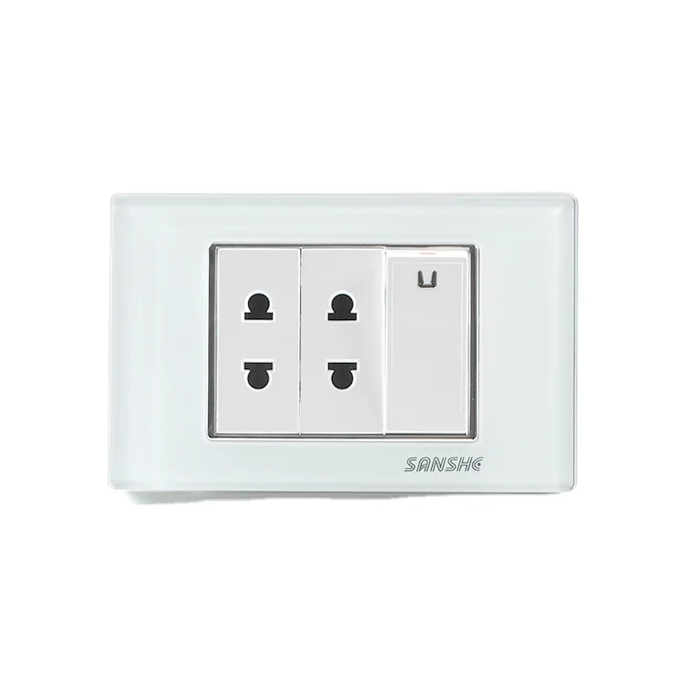SANSHE Families Universal Sockets Switch China modern glass switches and sockets