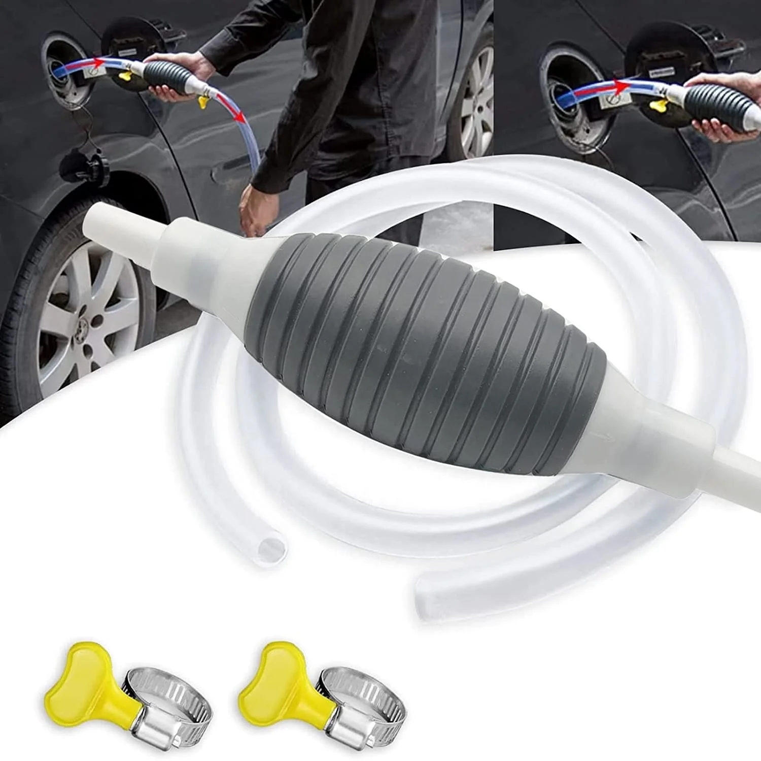 AUTO PARTS Newest  Portable Manual Car Fuel Transfer Pump for Gas Gasoline Petrol Diesel Oil Liquid Water Fish Tank