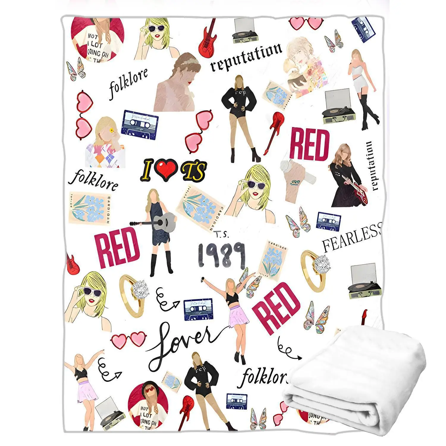Letter And Girls Pattern Flannel Blanket Soft Warm Throw Blanket Air-conditioned Room Blanket For Home Office Travel w24-905