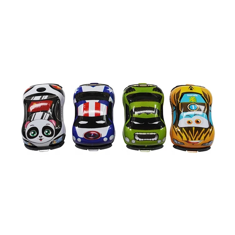 Cute Printing PVC Sliding Car Free Wheel Plastic Car Kids Toys