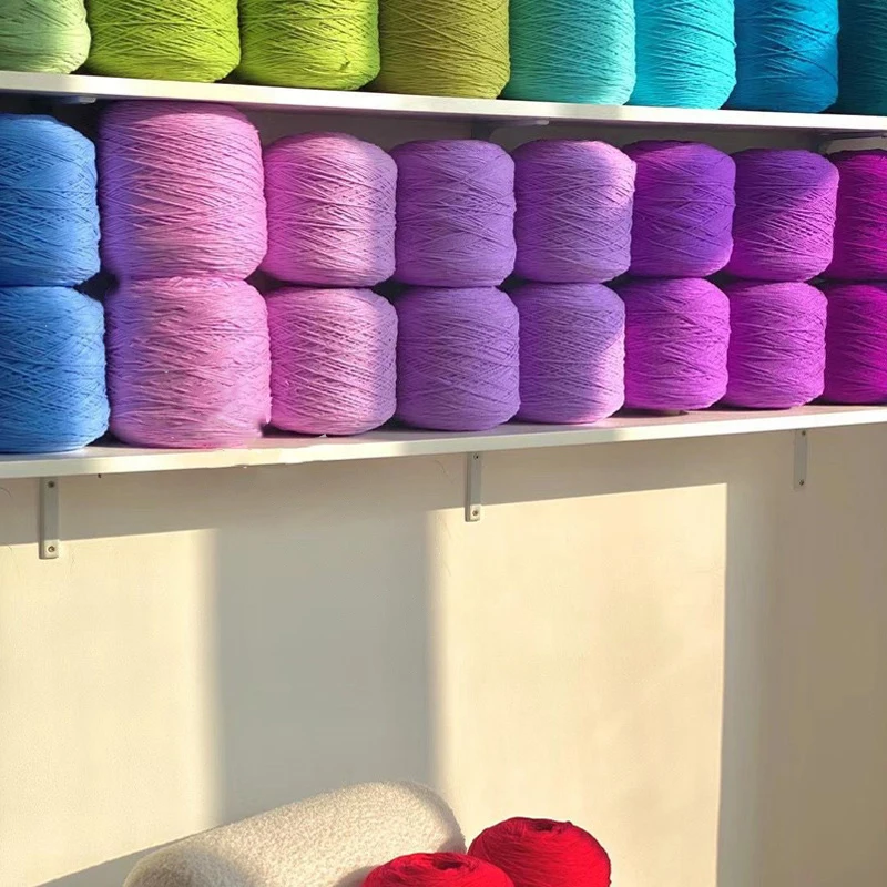 100% Acrylic Knitting Blended Crochet Tufting carpet Milk Cotton  8ply 200g 400g Tufting Yarn For Tufting Gun