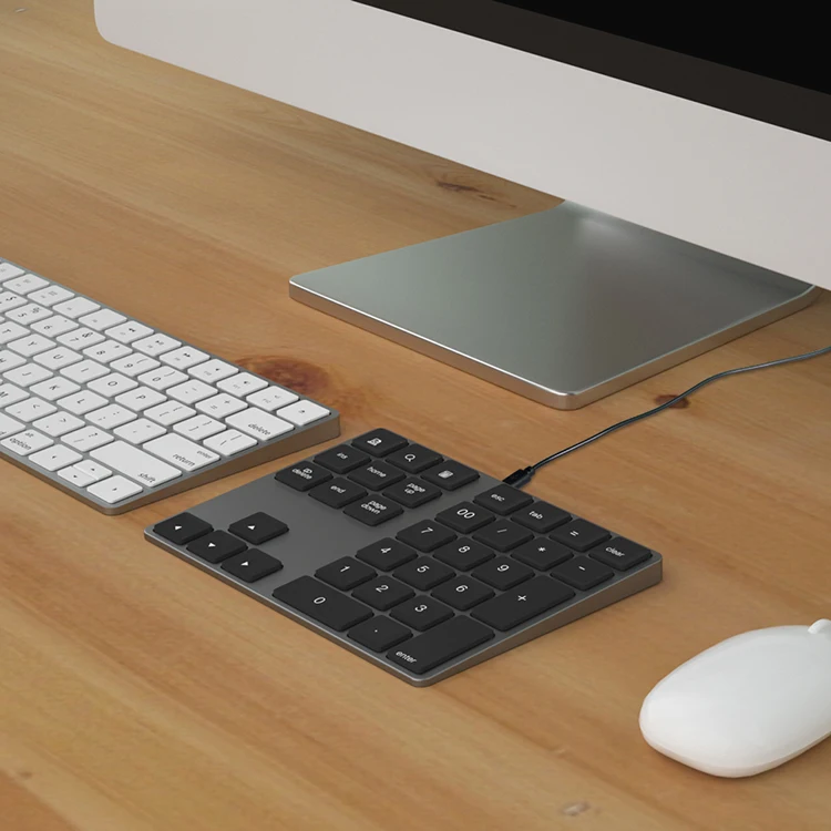 Новый дизайн тонкая алюминиевая Портативная usb цифровая клавиатура для ноутбука с 34 клавишами