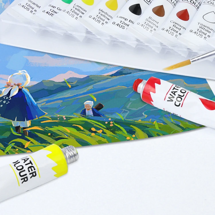 Yalong New Design Hot-sale Watercolor Customize Student Art Supplies Water Color Painting Set For Kids