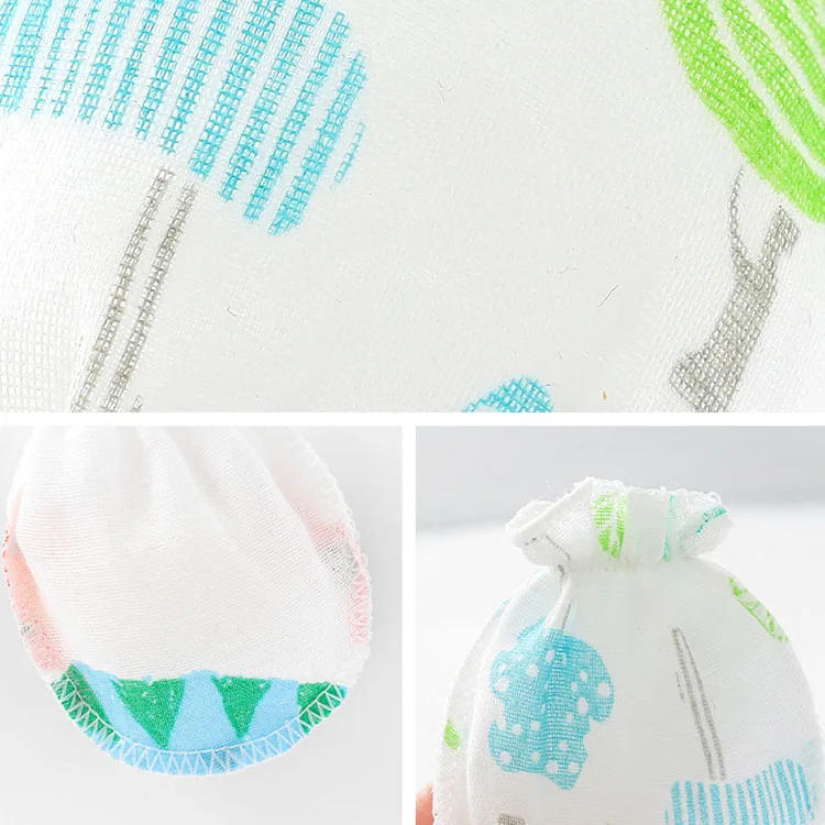 MU Wholesale Baby Unisex Baby Mittens 100% Organic Cotton Gloves For Newborn