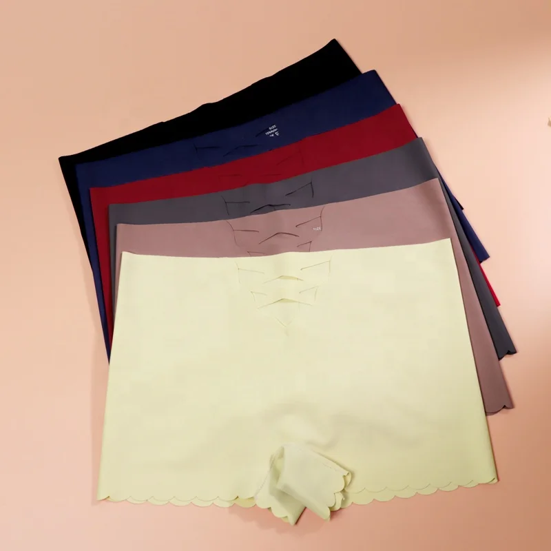 seamless boxer for women pure cotton crotch butt lift boxers anti-exposure ice silk safety panty for women