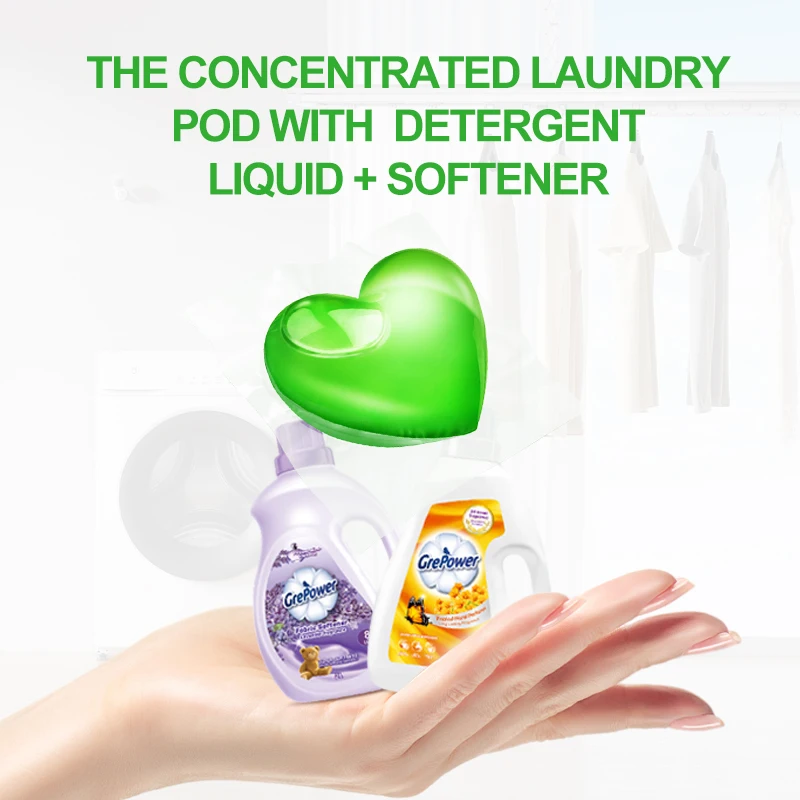 Liby Grepower 3 in 1 wholesale detergent pods 8g korea laundry detergent capsules pods 15g washing beads soap capsule OEM ODM
