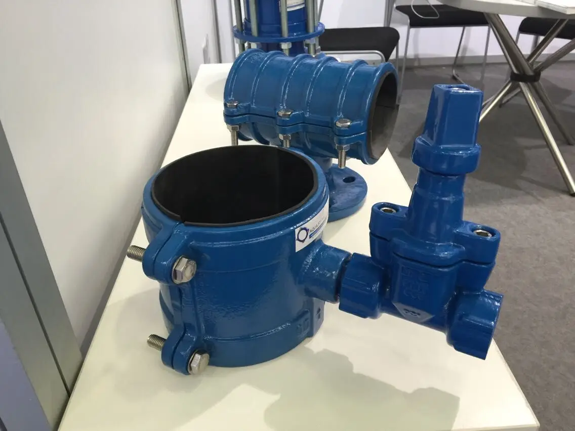 ductile iron saddle clamp for pvc pe pipe