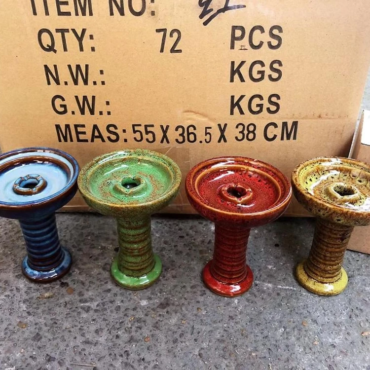 Hot Sale Shisha Pipe Accessories Hookah Accessories Chicha Shisha 1 Hole Phunnel Bowl Hookah Ceramic Bowl