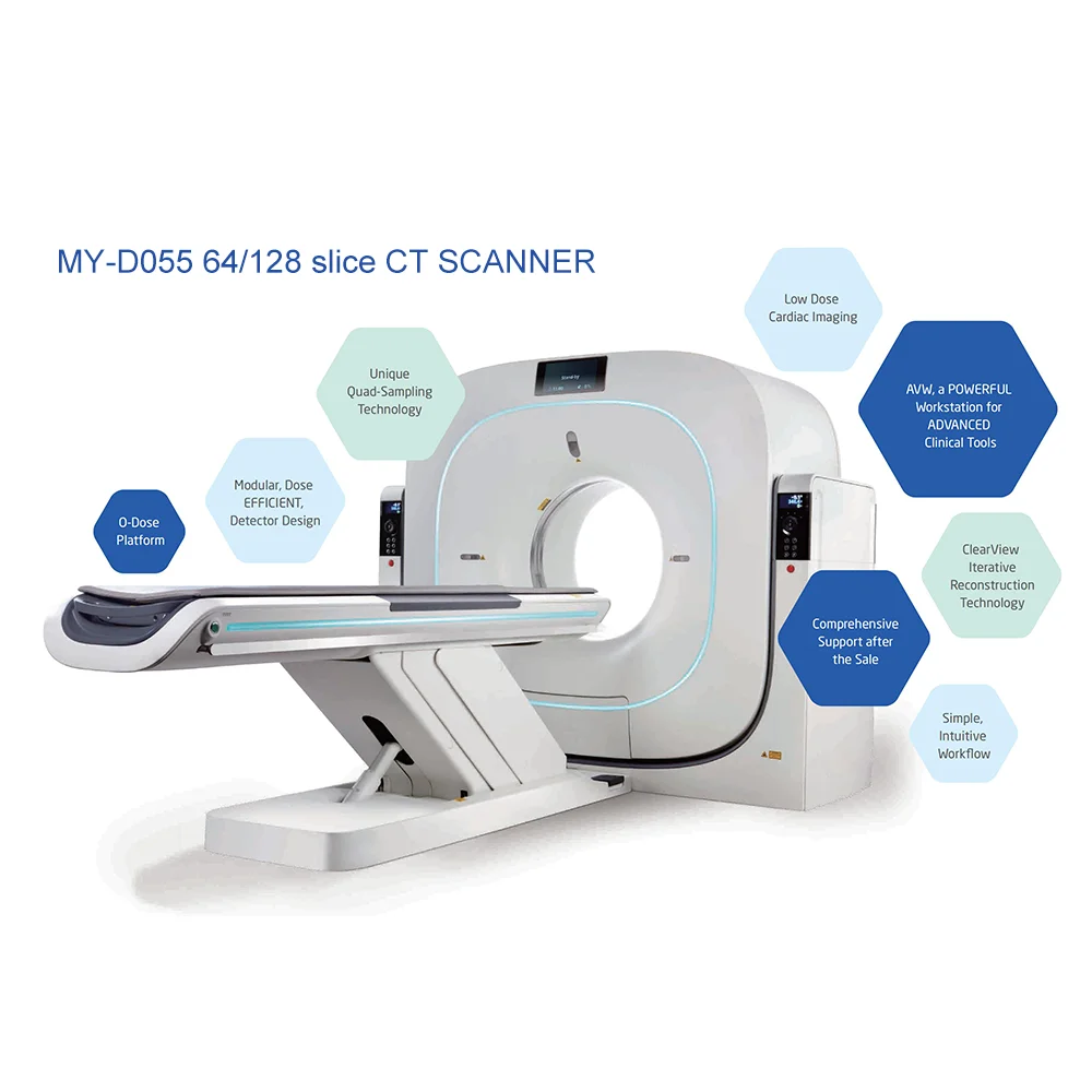 MY-D055 16 32 64 128 slice computed tomography scanner medical ct scan machine