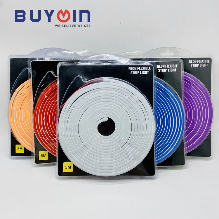 Neon Light Manufacture SMD2835 120Leds Tira Neon 5m DC12V Waterproof IP65 Tira Led Flexible For DIY Wedding Luces Led Neon
