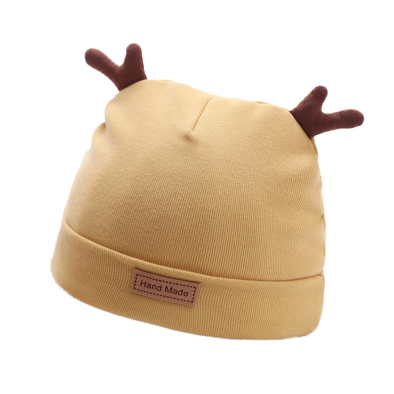 Новая зимняя шапка для новорожденных фетальная шапка на заказ утепленная теплая и милая вязаная шапка для маленьких девочек с рогами
