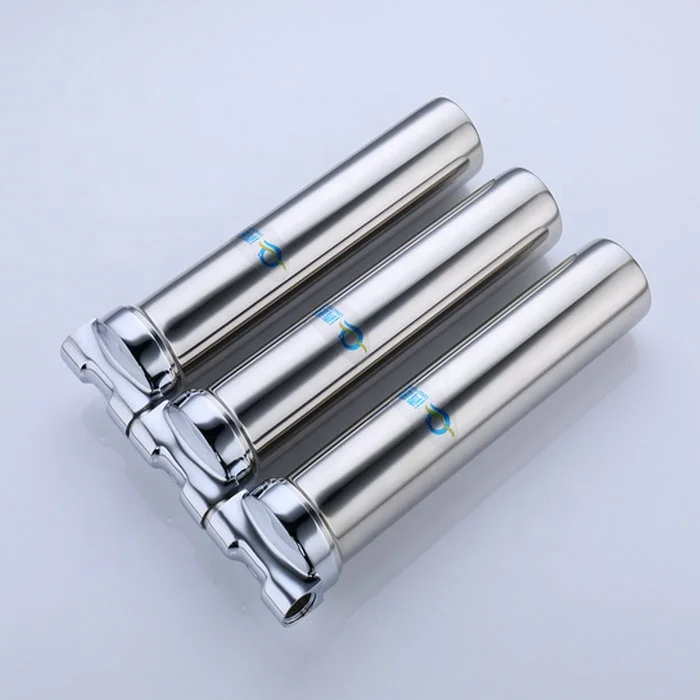 HONG HUI QY3-10A Stainless Steel 304 Three Stages Under-sink Water Filter Housing Ceramic Water Purifier