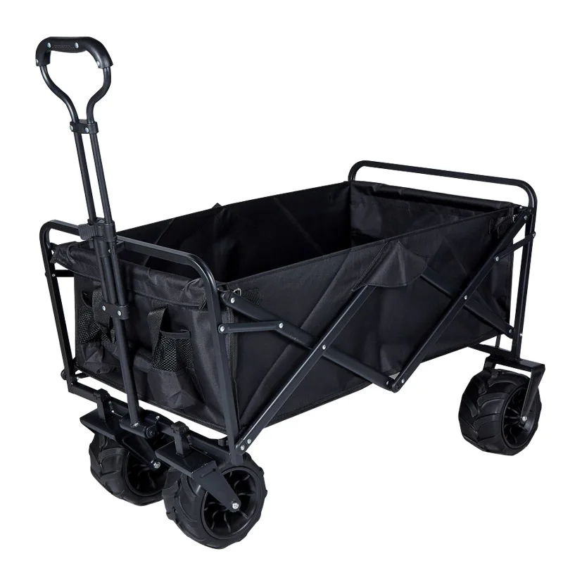 Outdoor Beach Camping Wagon Camping Cart Trolley Garden Trail Foldable Collapsible Folding Cart Wagon