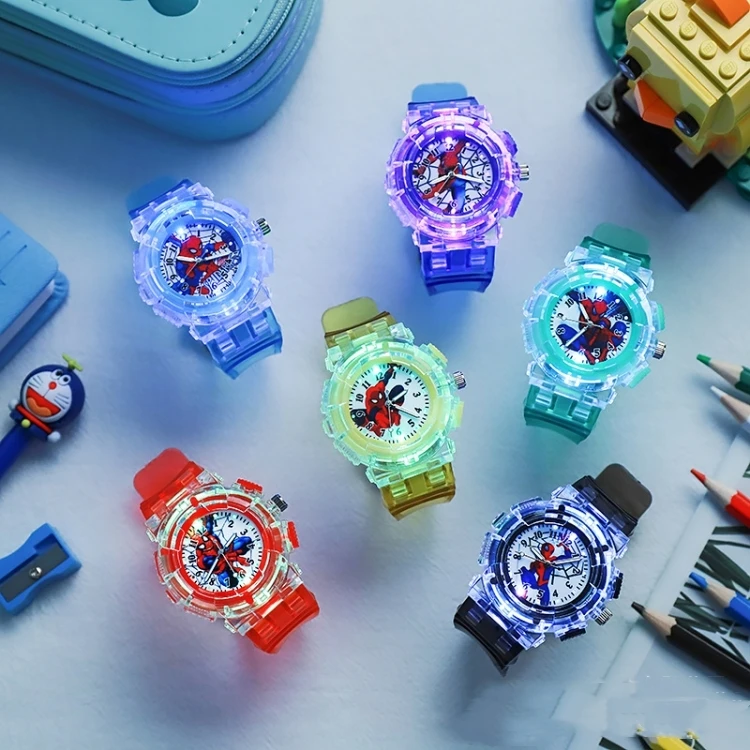 MQ Fashion Cartoon Silicone Led sports Quartz Watches Children Kids Girls Casual Students Wrist digital Watch WristWatches