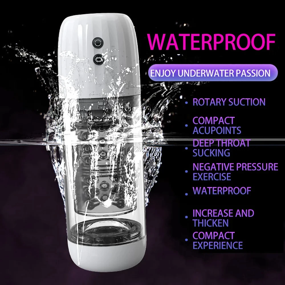 Fully Waterproof 7 Sucking Rotating Automatic Male Masturbator Cup Oral Sex Machine Stroker Adult Male Sex Toys For Men