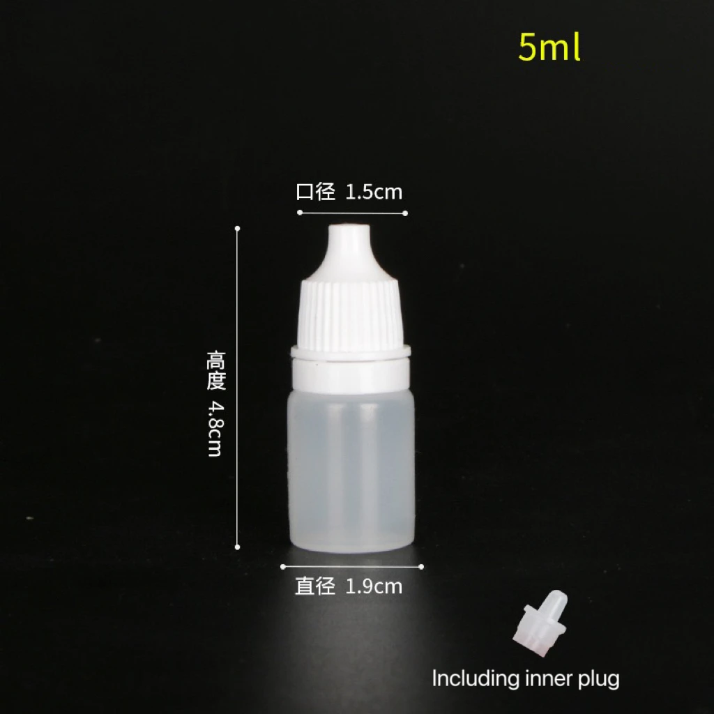 LDPE squeeze plastic pharma liquid 10ml medical eye drop bottle  5ml with tamperproof seal cap and dropper