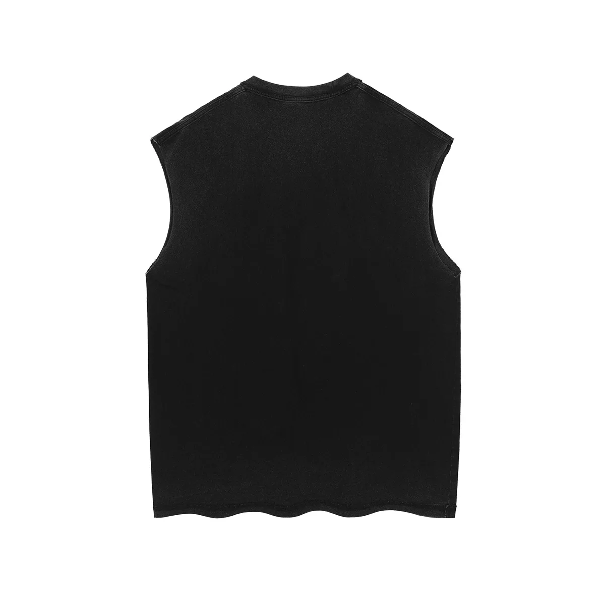 Custom Your Own Logo Vintage Heavy Gradient Washed Cotton Oversized Sleeveless T-shirt For Men